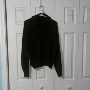 Women's Black Turtleneck Sweater